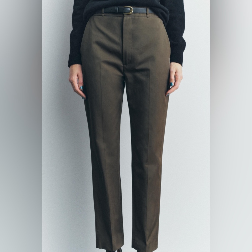 NWT Zara Collection belted trousers Sz L - Picture 1 of 13